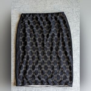 Vince Camuto Lace Overlay Pencil Skirt